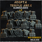 Mediocre StudiosAdepta Temple Barricades & CandlesTabletop Gaming Miniature