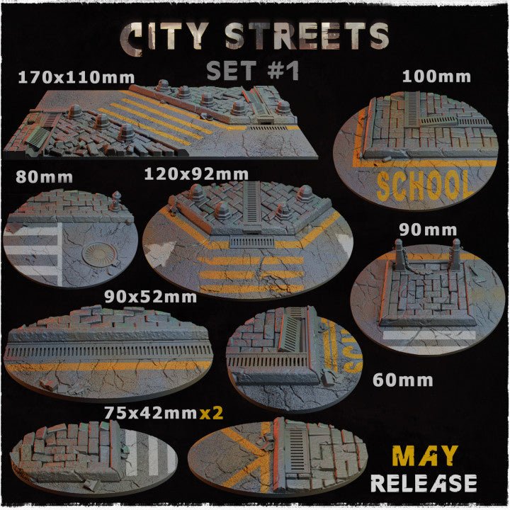 Mediocre StudiosCity Streets Bases & ToppersTabletop Gaming Miniature