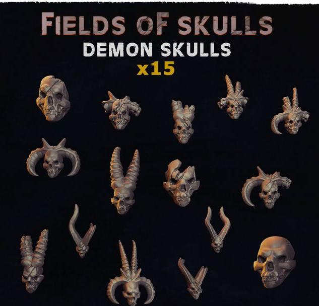 Mediocre StudiosField of Skulls - Deamon SkullsTabletop Gaming