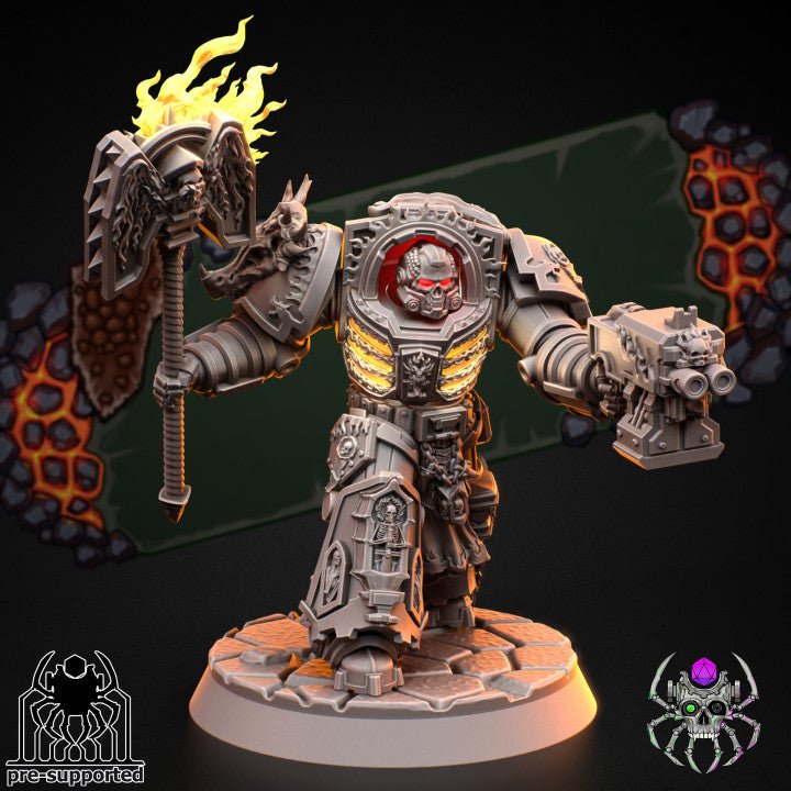 Mediocre StudiosFlame Lizard in Heavy ArmorTabletop Gaming Miniature