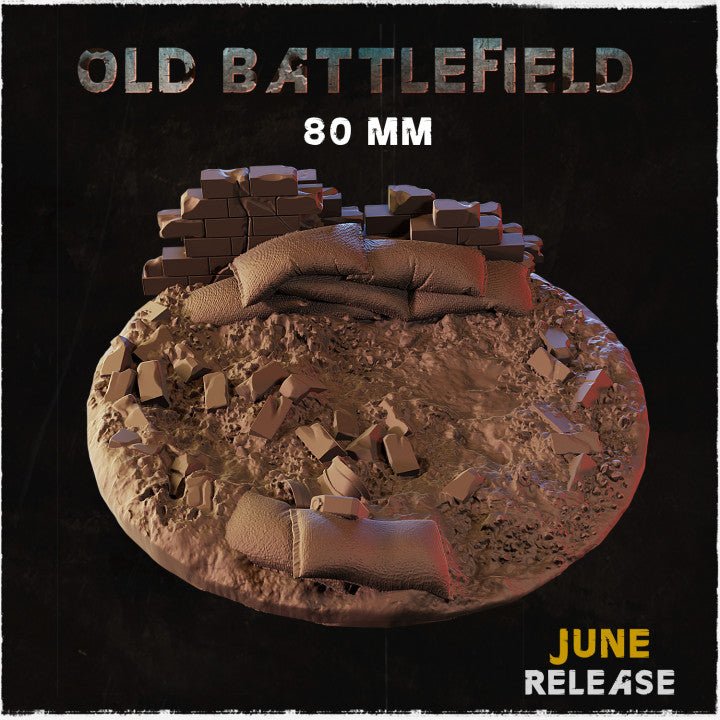 Mediocre StudiosOld Battlefield Set BasesTabletop Gaming Miniature