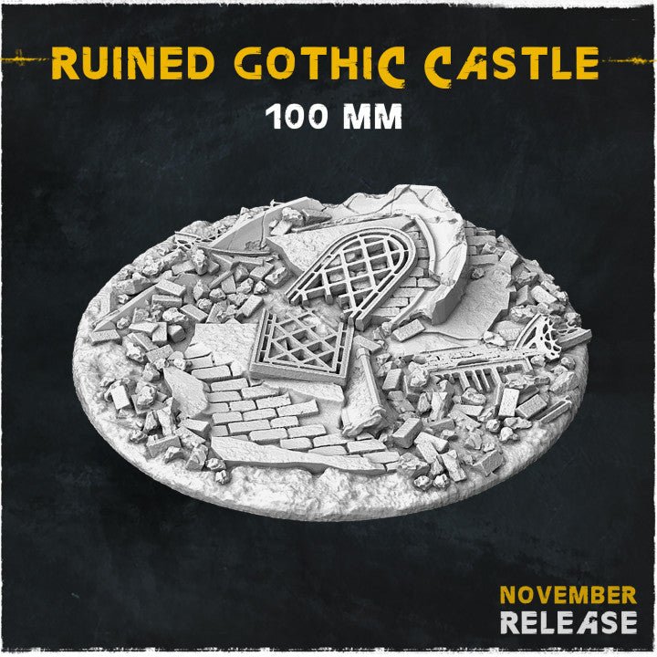 Mediocre StudiosRuined Gothic Castle BasesTabletop Gaming Miniature